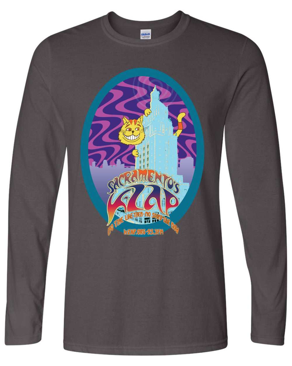 Sacramento's K-ZAP Then & Now Long Sleeve Shirts--In Navy & Charcoal! image 2