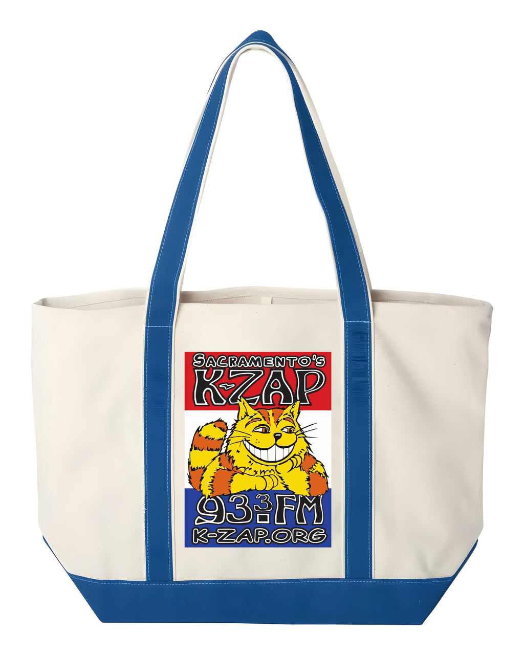 Sacramento's K-ZAP Tote Bag- In Royal Blue & Red! - Royal Blue image