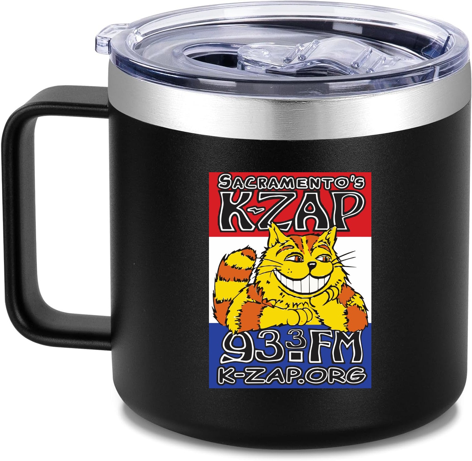 Cat's Back 14 ounce Insulated Travel Coffee Mugs--In Black! image 0
