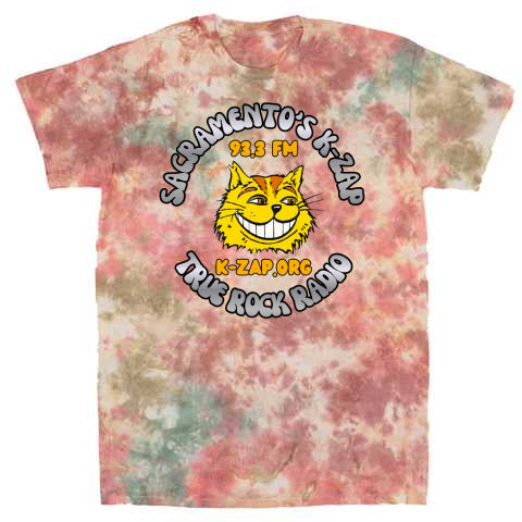 K-ZAP'S TRUE ROCK RADIO TIE DYE TEES-IN WOMEN'S ROSE & MEN'S CHARCOAL - Medium, Women's Desert Rose image