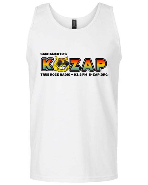 SACRAMENTO'S K-ZAP RETRO STICKER UNISEX TANKS--IN WHITE! image 0