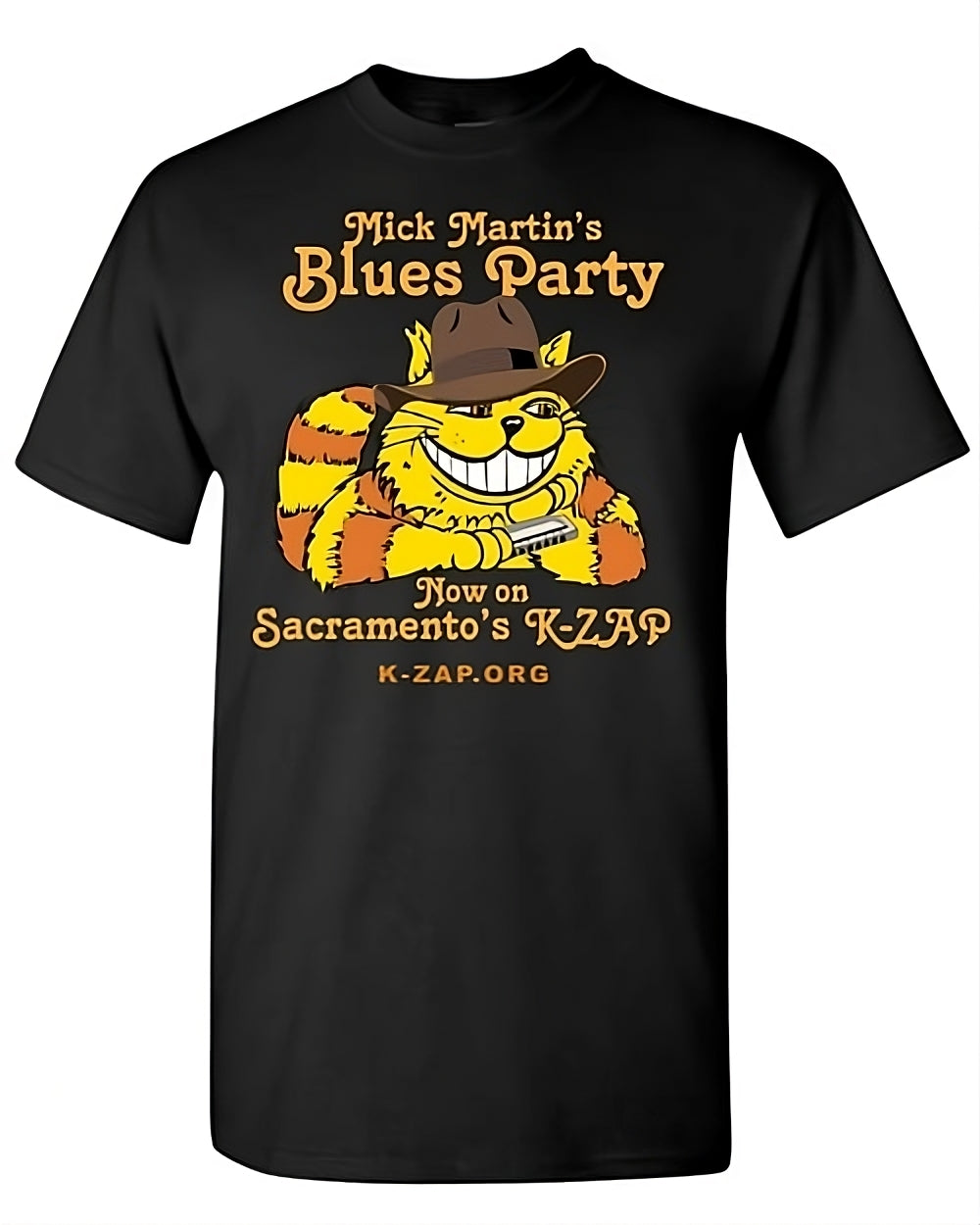 MICK MARTIN'S BLUES PARTY SHIRT - IN ROYAL BLUE & BLACK! - Small, Black image
