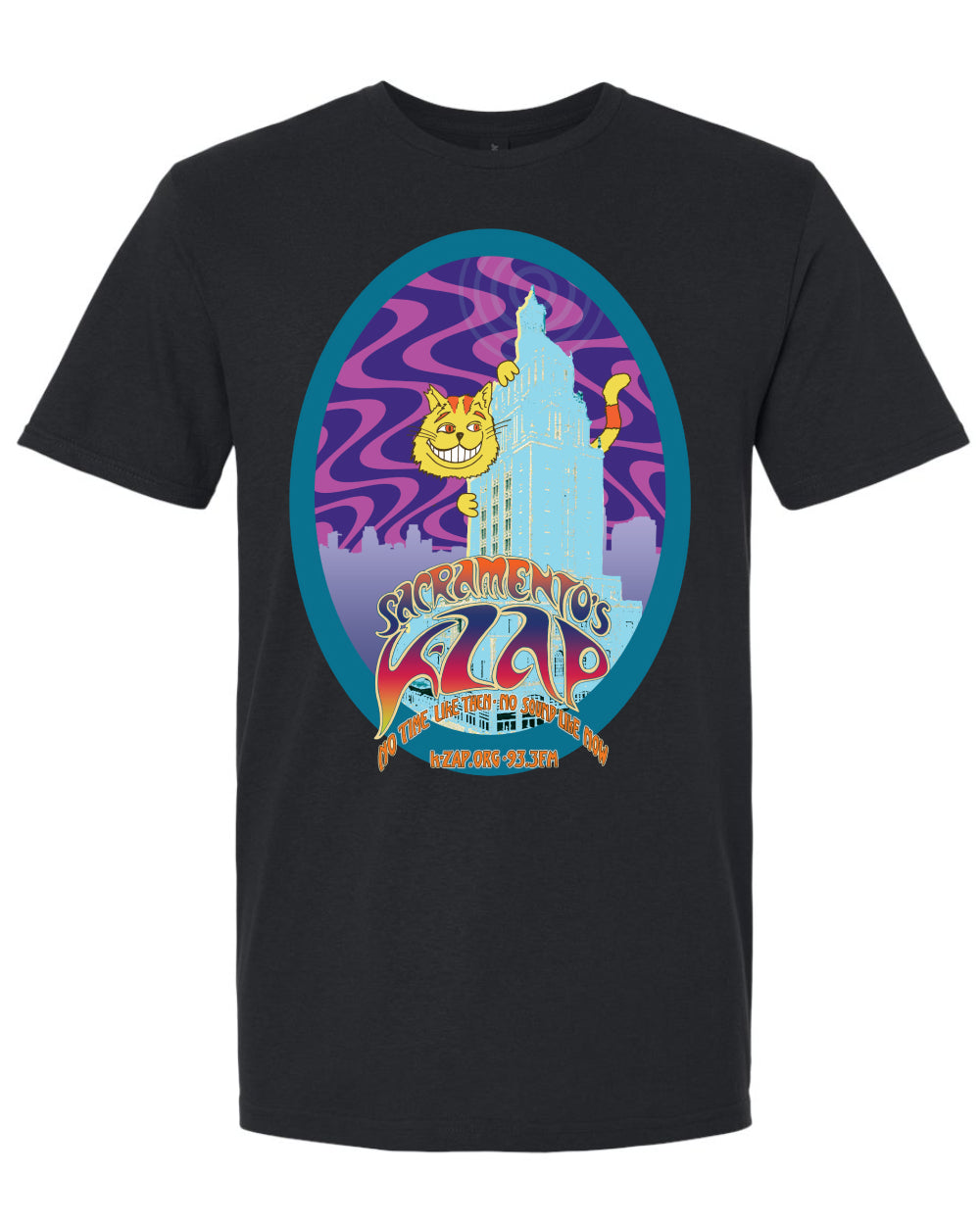 Sacramento's K-ZAP Then & Now T-Shirts--In Black & Navy! - Large, Black image
