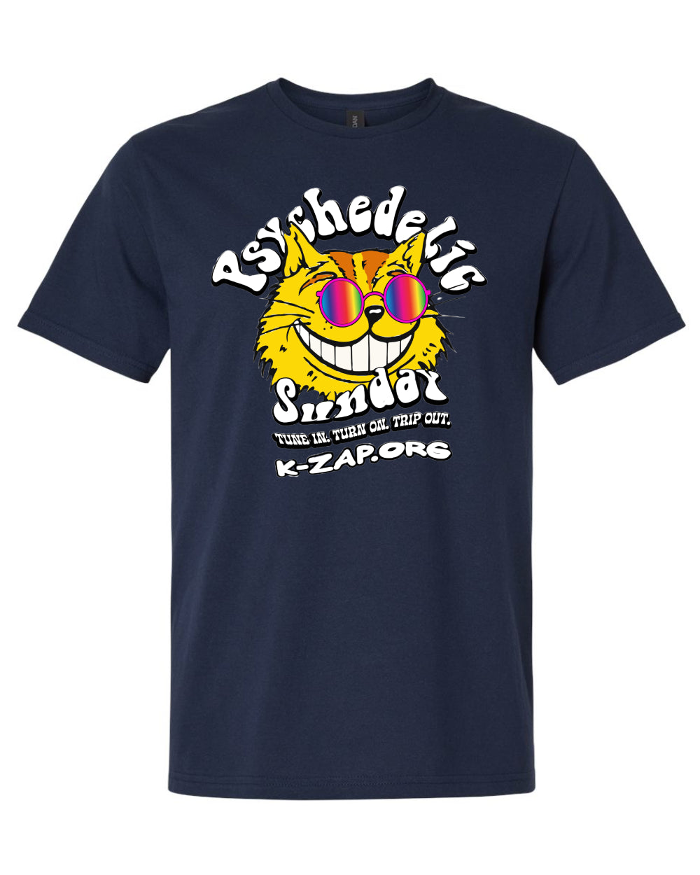 PSYCHEDELIC SUNDAY T-SHIRT--IN NAVY! - 2XL, Navy image