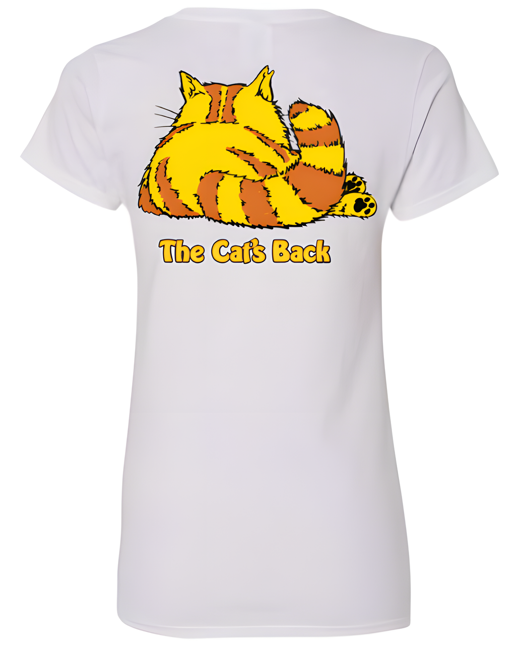 Sacramento's K-ZAP Cat's Back Ladies V-Neck Shirts In Black or White image 3