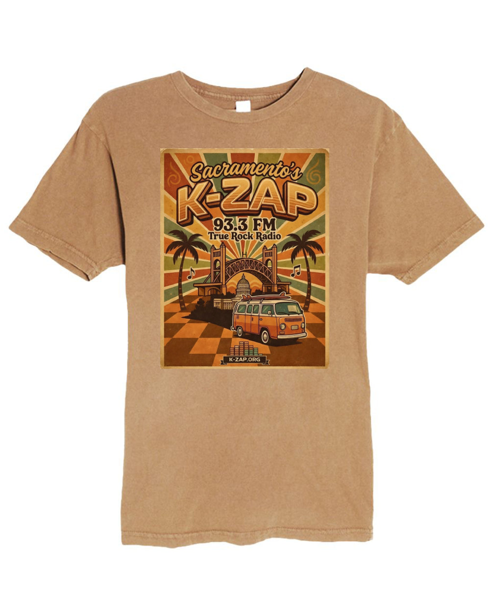 K-ZAP'S SUMMER CLASSIC'S TEES-IN CAMEL & OLIVE - Medium, Vintage Camel image