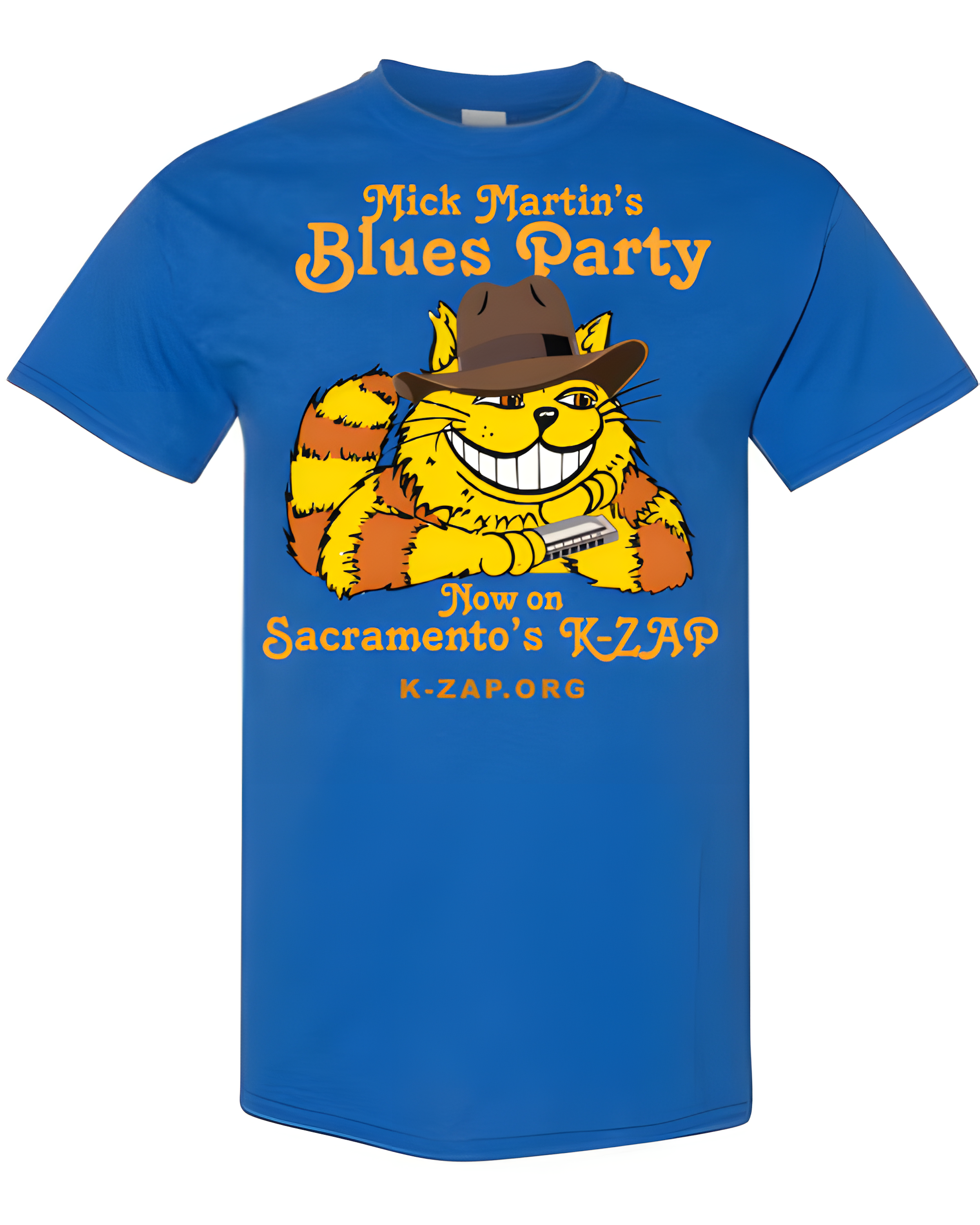 MICK MARTIN'S BLUES PARTY SHIRT - IN ROYAL BLUE & BLACK! - Large, Royal Blue image