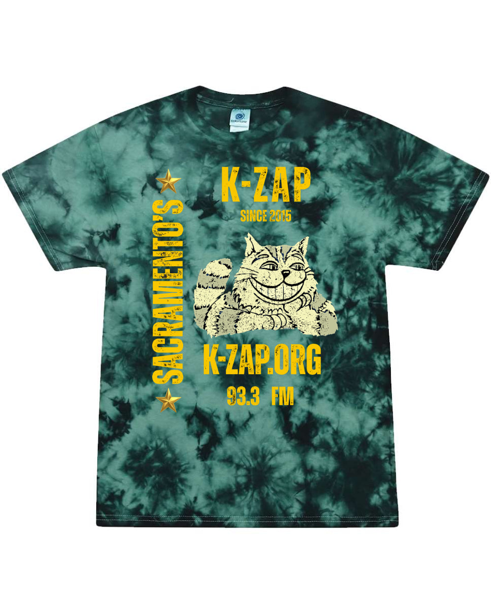 "K-ZAP Vintage Vibes" Distressed Grunge shirts--In Crystal Jade Tie Dye & Blue Dusk! image 0